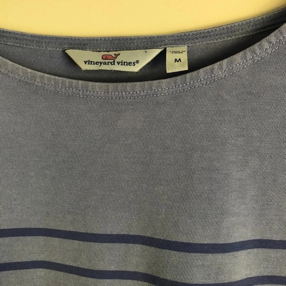 Vineyard Vines Over-Dyed Long-Sleeve Stripe Knit Dress - Size Medium - Picture 4 of 9